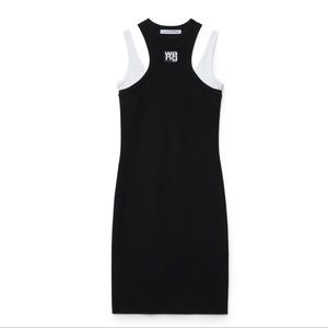 Alexander Wang foundation bodycon bicolor dress
